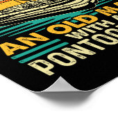 Poster Never Underestimate An Old Man With Pontoon Boat - (Coin)