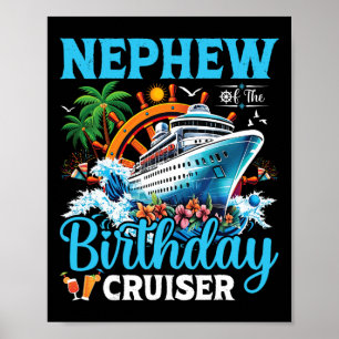 Poster Neveu du bateau de croisière d'anniversaire Cruise