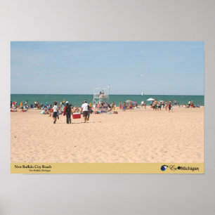 Poster New Buffalo City Beach - Michigan