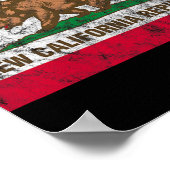 Poster New California Republic Ncr State Distressed Flag  (Coin)