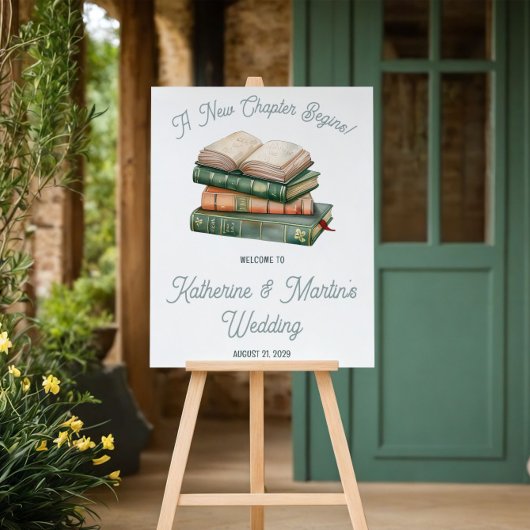 Poster New Chapter Begins, Book Themed Welcome