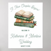 Poster New Chapter Begins, Book Themed Welcome (Devant)