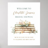 Poster New Chapter Book Wedding Bridal Shower Welcome (Devant)