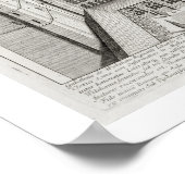 Poster New College, Oxford, de 'Oxonia Illustrata', pub (Coin)