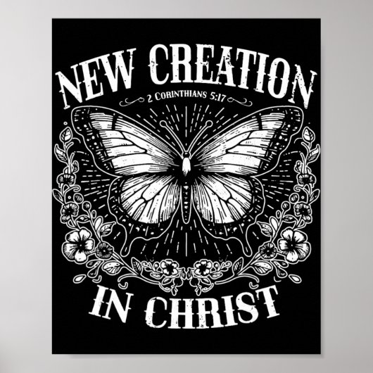 Poster New Creation In Christ, Boho Christian, Western Fa (Devant)