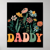 Poster New Daddy Wildflower First Birthday & Baby Sho (Devant)