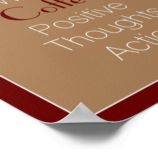 Poster New Day Coffee Positive Thoughts Action> Citation (Coin)