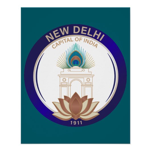 Poster New Delhi Inde (Devant)