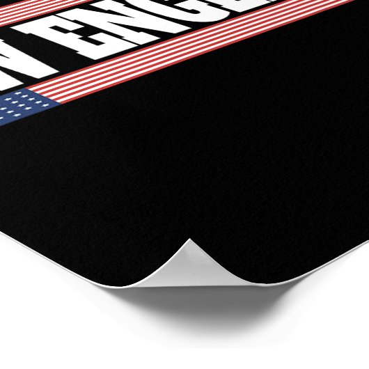 Poster New England Usa Flag Patriotic State Varsity New E (Coin)