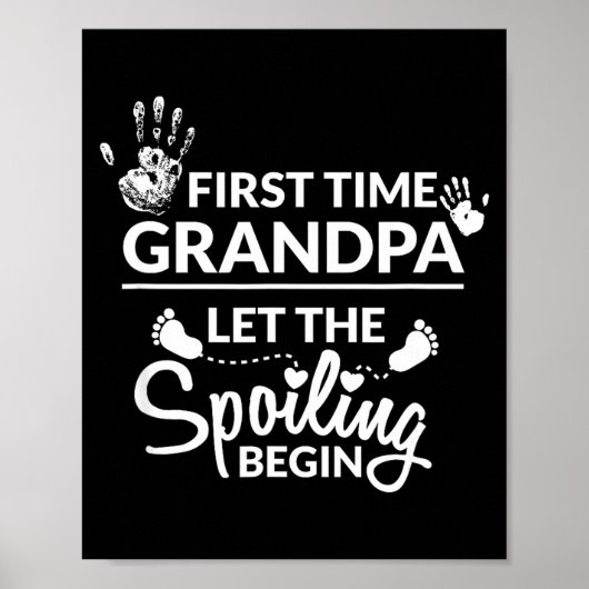 Poster New First Time Grandpa Let The Siling Begin Gift  (Devant)
