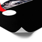 Poster New Foundland Dog Lover Funny Santa Hat Christmas  (Coin)