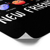 Poster New Friends Dwarf Planets Funny Astronomy Science (Coin)