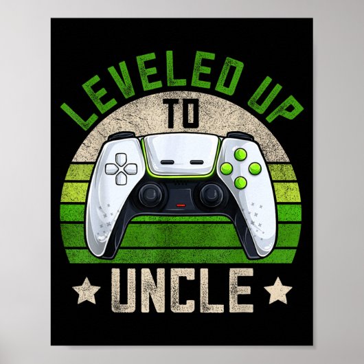 Poster New Gamer Uncle Apparel, Funny Pregnancy Announcem (Devant)