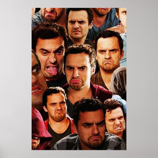 Poster New Girl Nick Miller Collage (Devant)