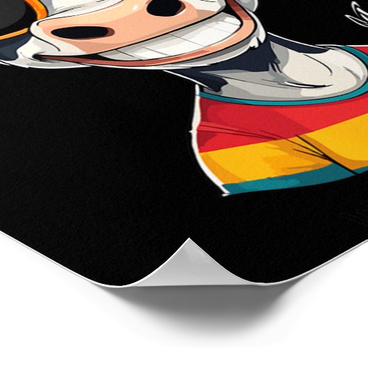 Poster New Glarus Wi Usa Funny Cow Cartoon Design (Coin)