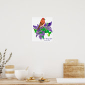 Poster New Hampshire Bird Purple Finch Lilacs (Cuisine)