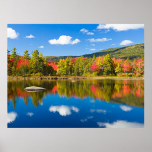 Poster New Hampshire, couleurs d'automne,