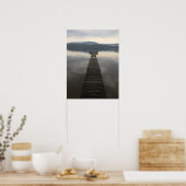 Poster New Hampshire (NH) Misty Lake Scenery (Cuisine)