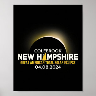 Poster New Hampshire Nh Total Solar Eclipse 2024