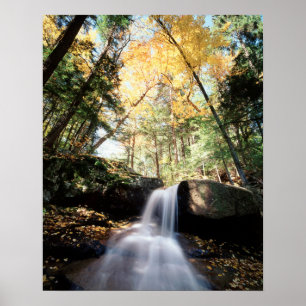 Poster New Hampshire, une cascade dans le blanc
