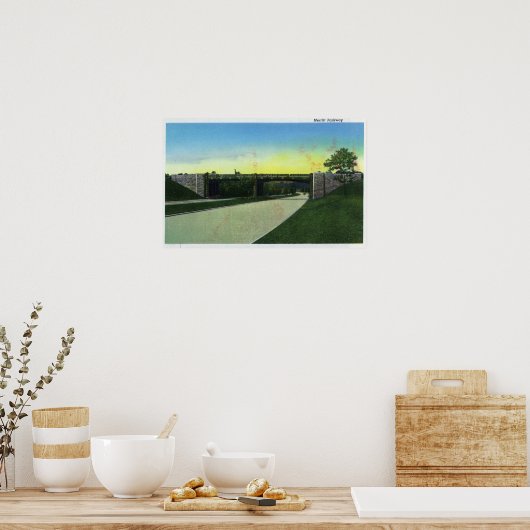 Poster New Haven, vue de Merritt Parkway (Cuisine)