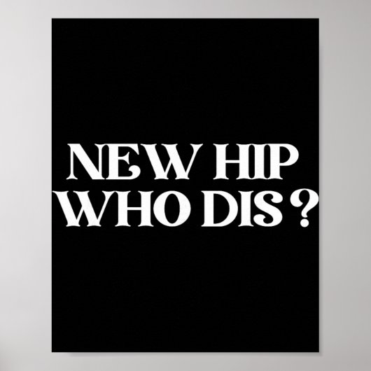 Poster New Hip Who Dis Black Modern Clic V-neck (Devant)