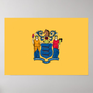 Poster New Jersey Flag