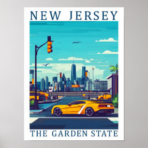 Poster New Jersey the Garden State USA Travel Place