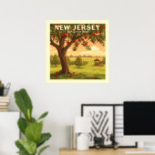 Poster New Jersey vintage (Bureau à domicile)