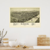 Poster New Kensington, PA Carte panoramique - 1902 (Cuisine)