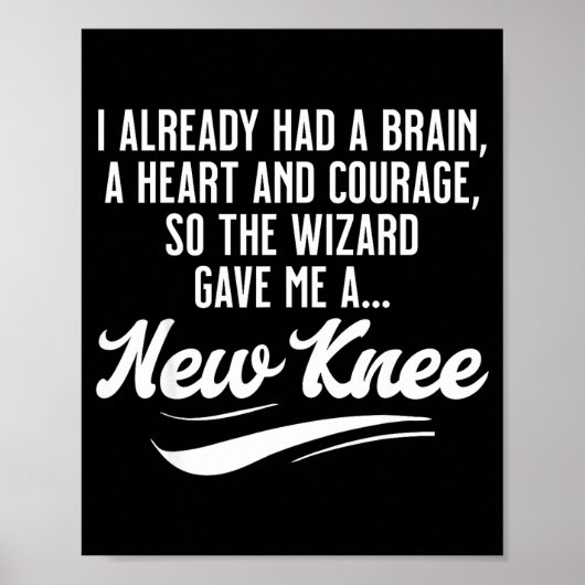 Poster New Knee Funny Wizard Knee Replacement Surgery Rec (Devant)