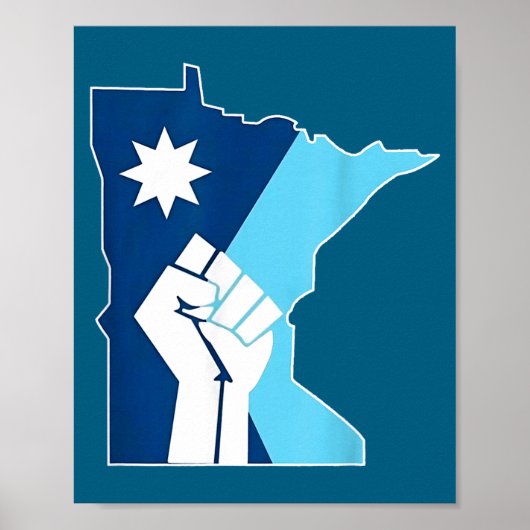 Poster New Minnesota Rebel State Flag (Devant)