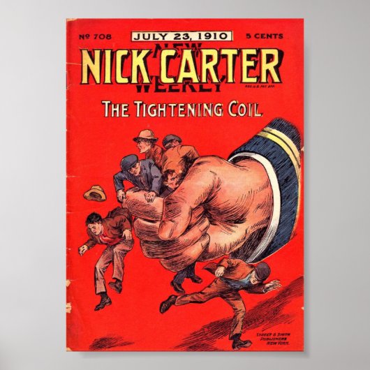 Poster New Nick Carter Weekly 708 - Le bobinage de resser (Devant)