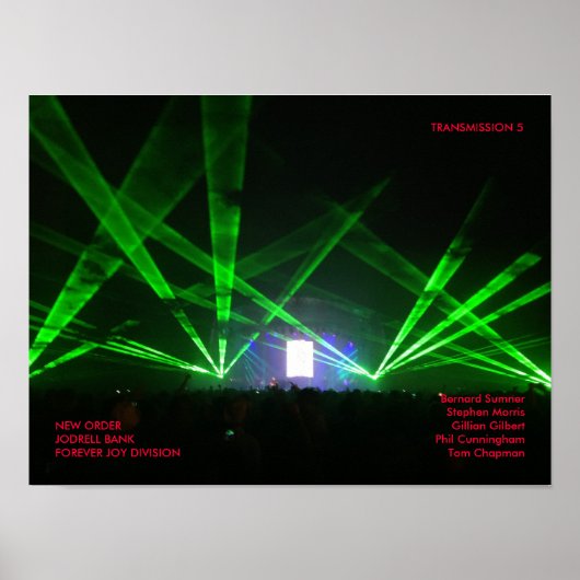 Poster NEW ORDER - FOREVER JOY DIVISION - Jodrell Bank (Devant)