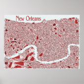Poster New Orleans Abstract Map (Devant)