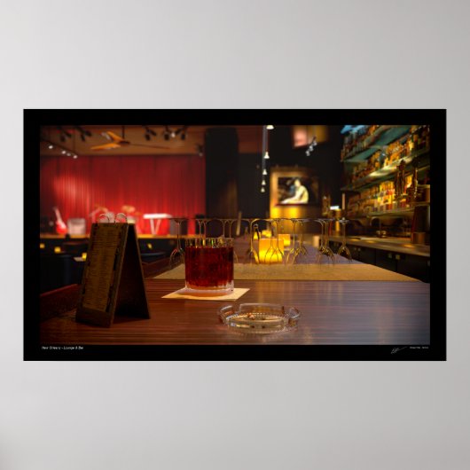 Poster New Orleans - Bar & Lounge 3D (Devant)