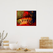 Poster "New Orleans Blues" par Linda Powell~Original (Cuisine)