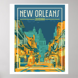 Poster New Orleans Louisiana - Vintage Travel
