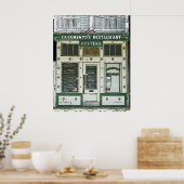 Poster New Orleans Magazine Street Café (Cuisine)