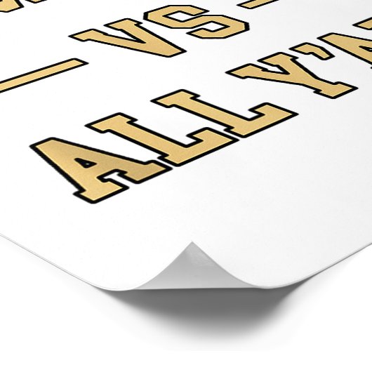 Poster New Orleans Vs All Y'all - Throwback Design - Clic (Coin)