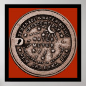 Poster New Orleans Water Meter Wall Art (Devant)