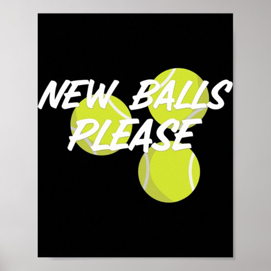 Poster New Please Funny Tennis (Devant)