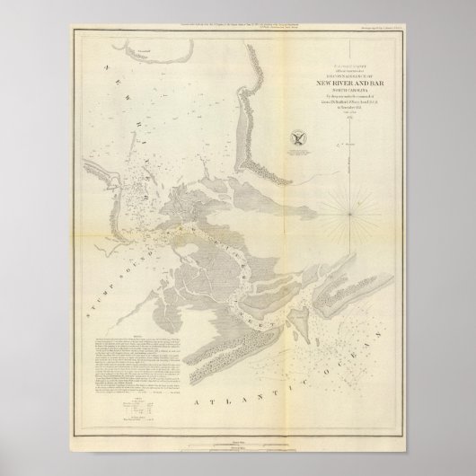 Poster New River & Bar, NC (Devant)