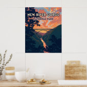 Poster New River Gorge National Park West Virginia Bridge (Cuisine)