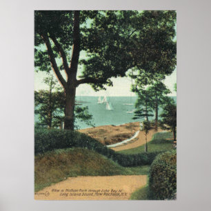 Poster New Rochelle, New York, Park View, Vintage