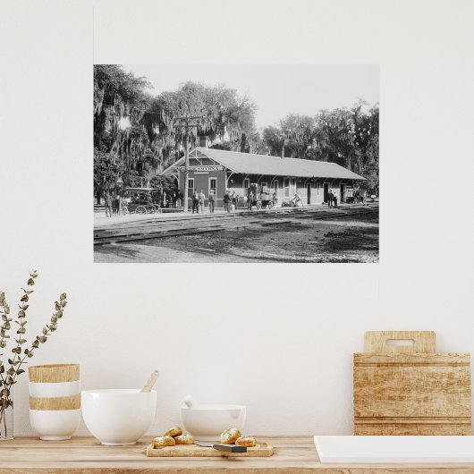 Poster New Smyrna, gare de Floride, 1904 (Cuisine)