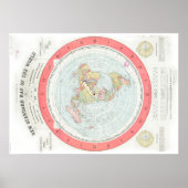 Poster "NEW STANDARD MAP OF THE WORLD" de Gleason (Devant)