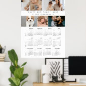 Poster New Year 12 Month Custom Photos 2026 Calendar (Bureau à domicile)