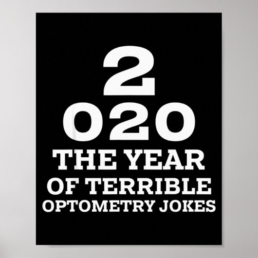Poster New Year 2020 And Bad Optometry Jokes Eye Chart (Devant)