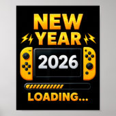 Poster New Year 2026 Loading Gaming Controller New Years  (Devant)